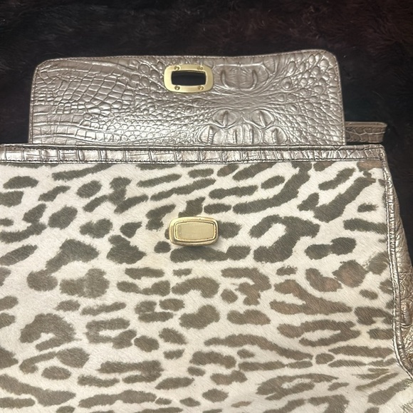 BRAHMIN Trista haze leopard luxe tote/shoulder bag - Picture 8 of 9